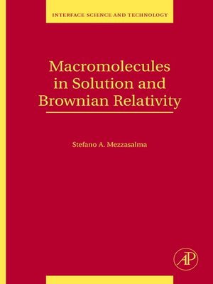 cover image of Macromolecules in Solution and Brownian Relativity